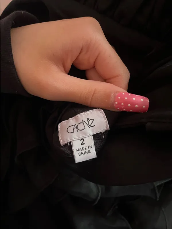 vintage cache strapless cocktail dress - Image 4