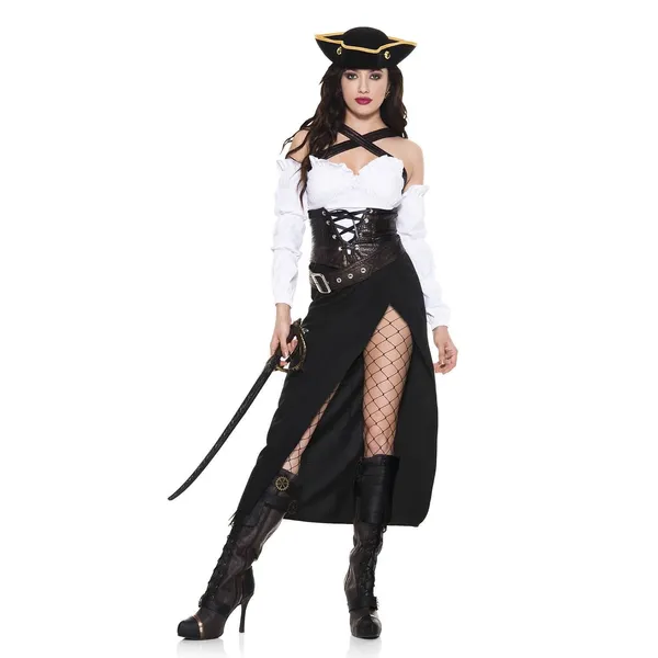 NEW Music Legs Adventurous Pirate Captain Sexy Pirate Costume Size XS - Image 3