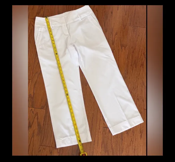 Adidas White Climalite golf pants - size 8 ***Refer to measurements. Great fabric pants for golf outings. Pants zip up. Gently warn and excellent condition. Measurements approximately 17” waste x 36.5” long x 10” rise. Non-smoking home. Priced to sell at as is condition. Don’t like my price, make reasonable offers! - Image 9