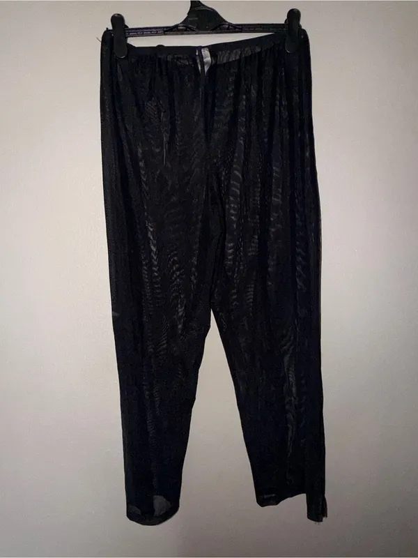 La Blanca Black Sheer Swim Coverup Pants with Drawstring Waist - Image 5