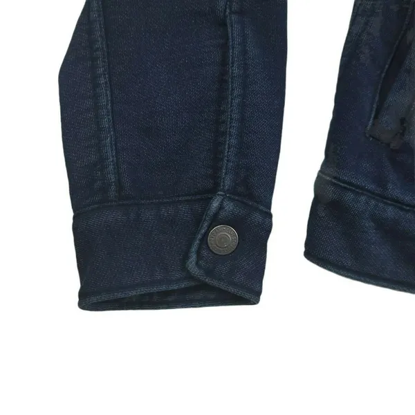 Levi’s Original Trucker Jacket Women’s Small Dark Wash Denim Button Front Stretc - Image 3