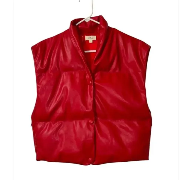 Elan Red Faux Leather Puffer
Vest(Size Small) - Image 3
