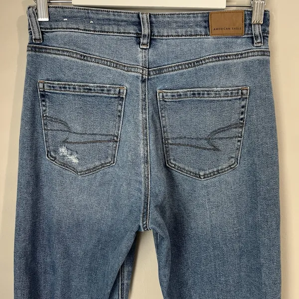 American Eagle Stretch Mom Jeans High Rise Women's Size 4 Regular Medium Wash - Image 5