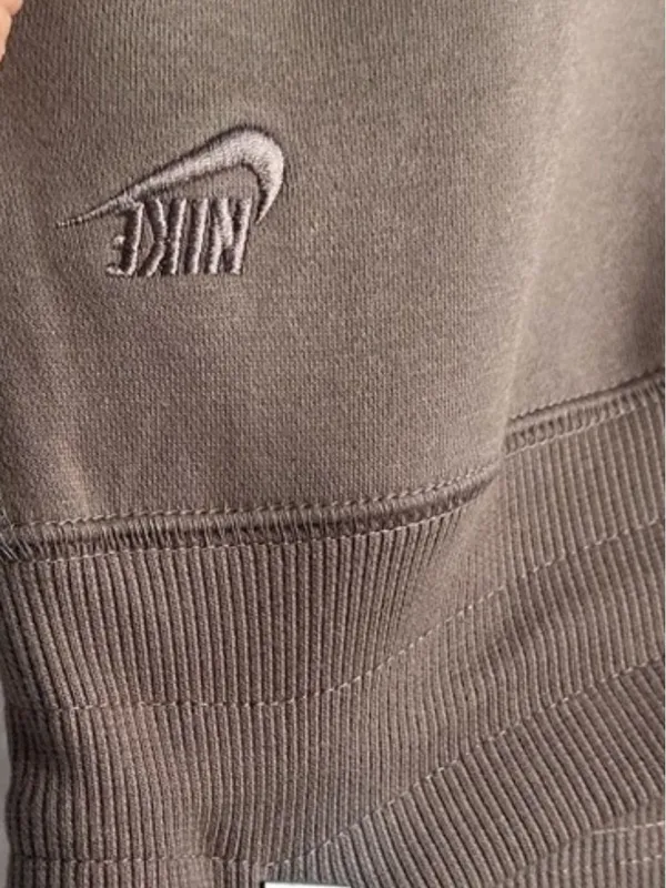 Nike Chocolate Brown Taupe Drawstring Sweatpants Pants - Image 3
