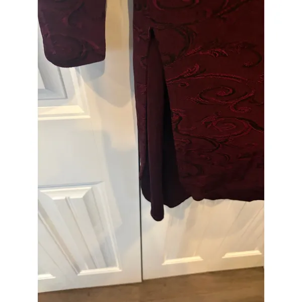 Coldwater Creek Plum Slinky Tank Dress And‎ Matching Paisley Cardigan Size MP - Image 5