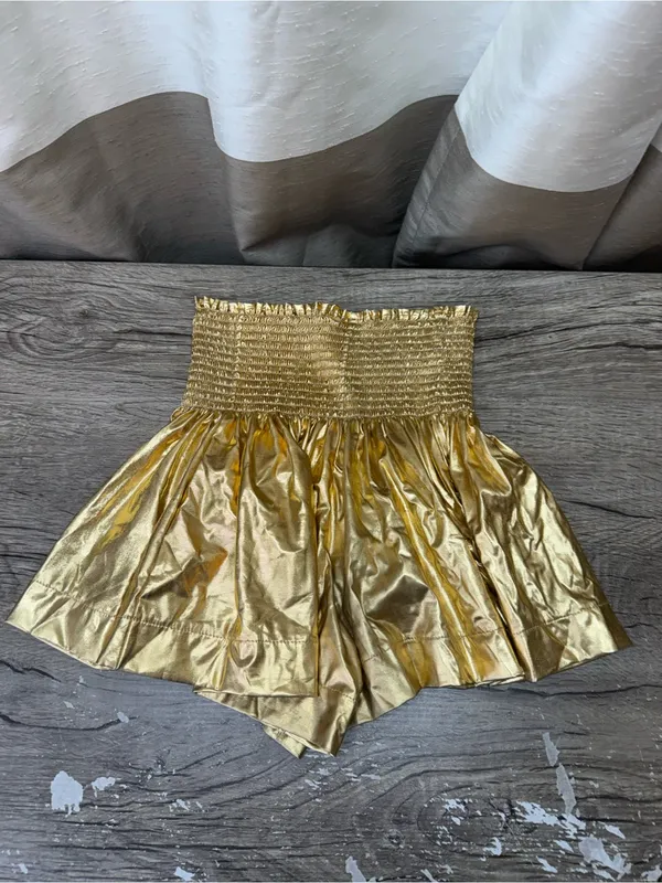 Queen of Sparkles gold Hannah Shimmer Skirt small - Image 2