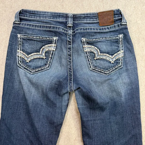 Big Star Jeans Womens 28R Hazel Curvy Fit Blue Y2K Western Indie Sleaze Low Rise - Image 6