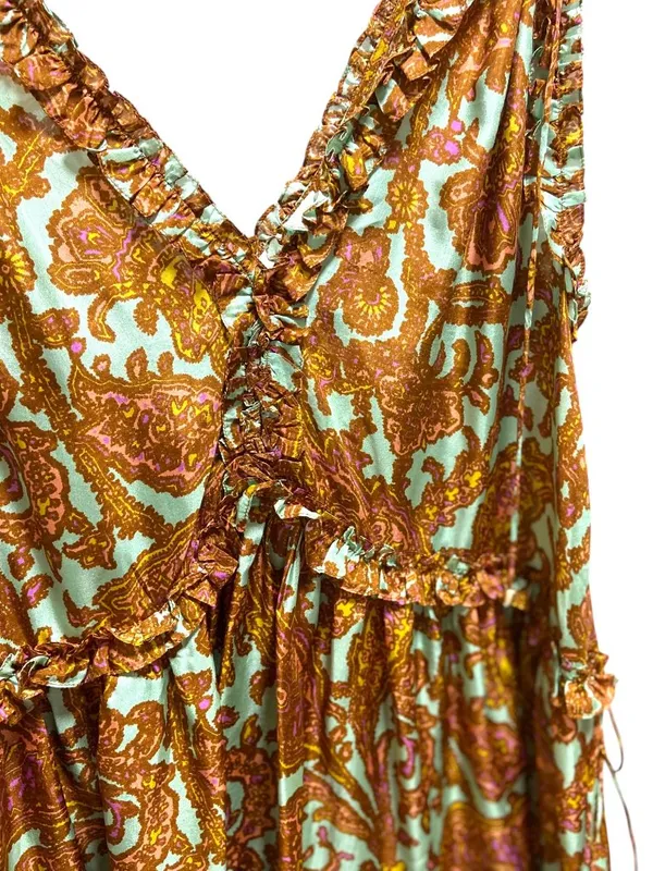 Zimmermann Silk Tiggy Mini Dress Beige Size 1(M) Designer Boho Summer Coastal - Image 7
