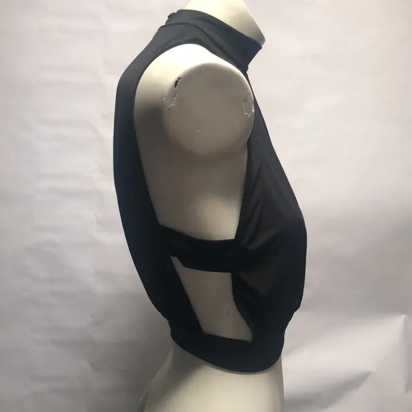Asos black open back blouse - Image 4
