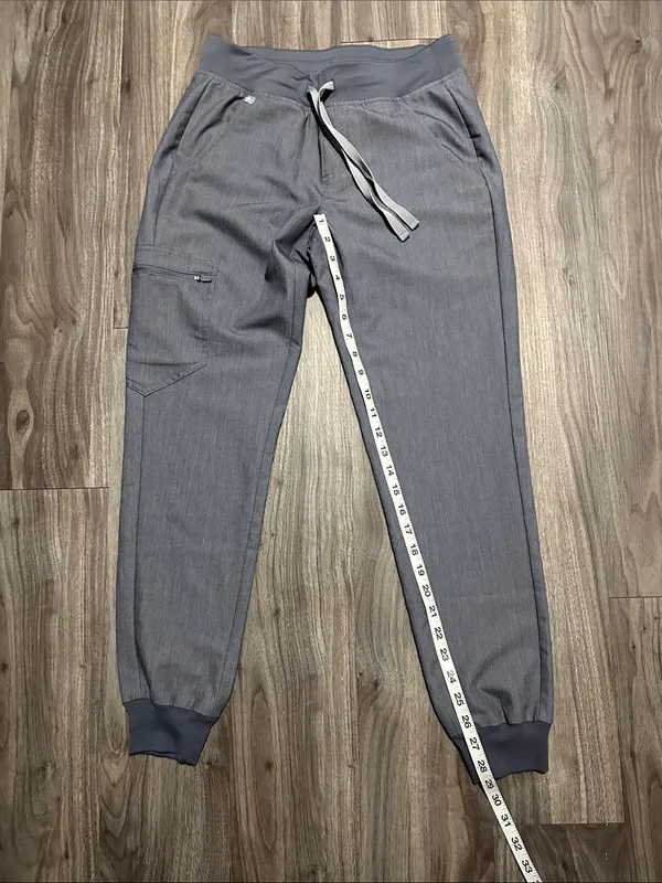 Figs Gray Drawstring Jogger Scrub Pants - Image 6