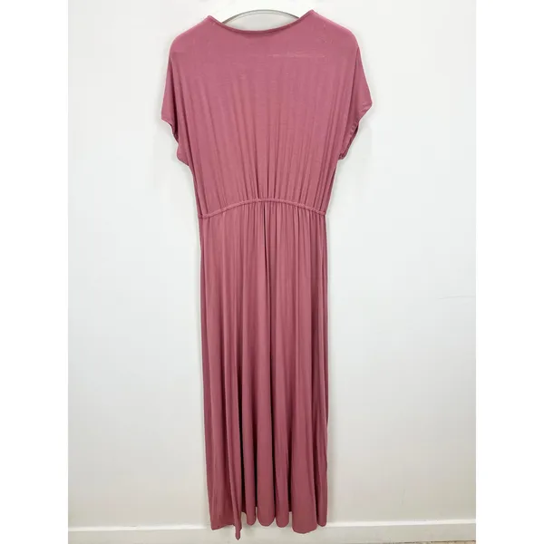 Lulus Easy for Me Rusty Rose Short Sleeve Maxi Dress Stretch Jersey Large NWT - Image 11
