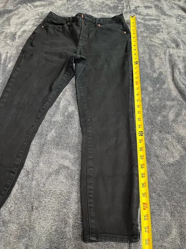 Good American Women’s Black Skinny Jeans High Rise Stretch Size 12/31 - Image 3