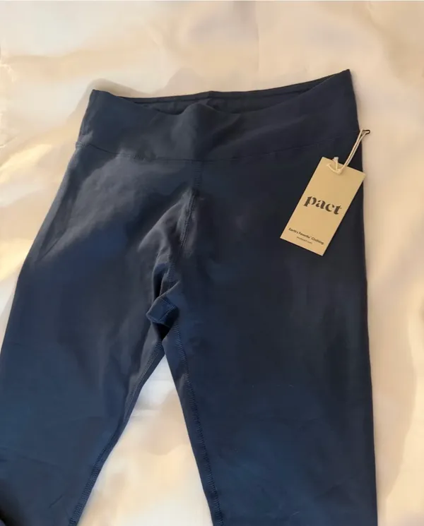Pact Women’s Dark Blue High-Waist Leggings organic cotton - Image 3