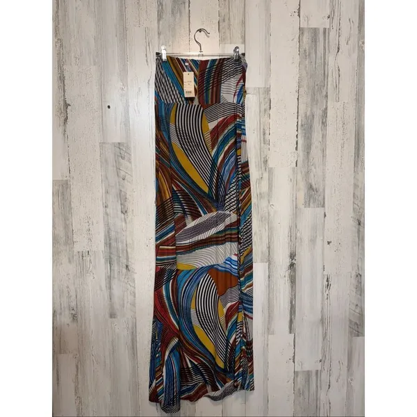 Julia Jordan Colorful Abstract Strapless Maxi Dress – Size M - Image 4