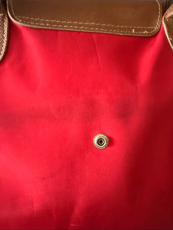 Unbranded Red Tote Handbag with Brown Trim - Classic Women’s Carryall - Image 3