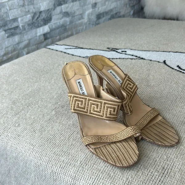 Manolo Blahnik D'orsay Sandals Size 40‎ - Image 2
