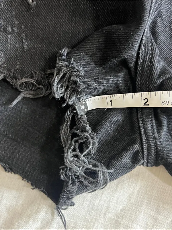 Agolde Denim Shores Jean Distressed Black Size 28 Cotton‎ - Image 7