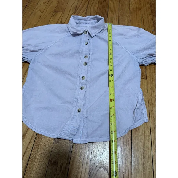 We the Free People Ellie Button Front Top in Light Purple‎ Size XS - Image 7