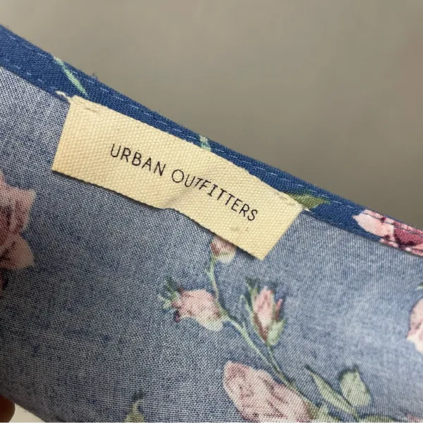 Urban Outfitters Babydoll Dress‎ Floral Mini Button-Up Top Tiered Skirt Feminine - Image 5