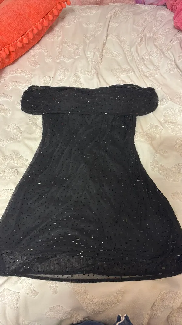 Black Windsor off the shoulder dress - Image 2