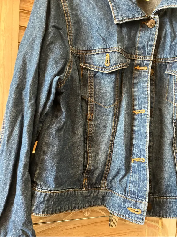 Faded Glory Blue Denim Jacket Large - Image 5