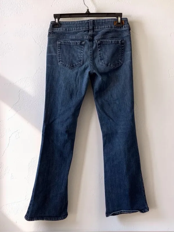 Charlotte Russe Low Rise Flare Jeans Y2K Dark Wash Size 2S - Image 4