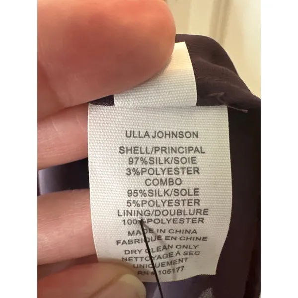 Ulla‎ Johnson Nyssa Silk Mini Dress Cocoa Burgundy Floral Size 4 - Image 11