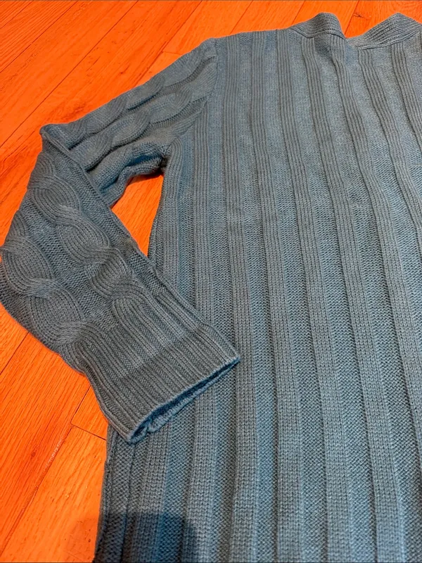 MEROKEETY Button Down Long Cardigan Sweater Size Medium - Dark Teal - C51-046 - Image 8