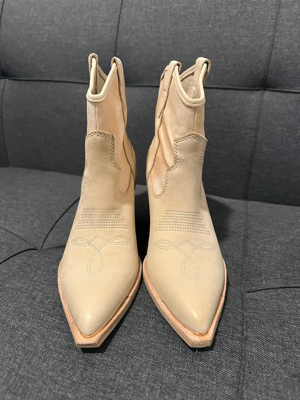 Dolce Vita Cowboy Booties Tan Size 8 - Image 2