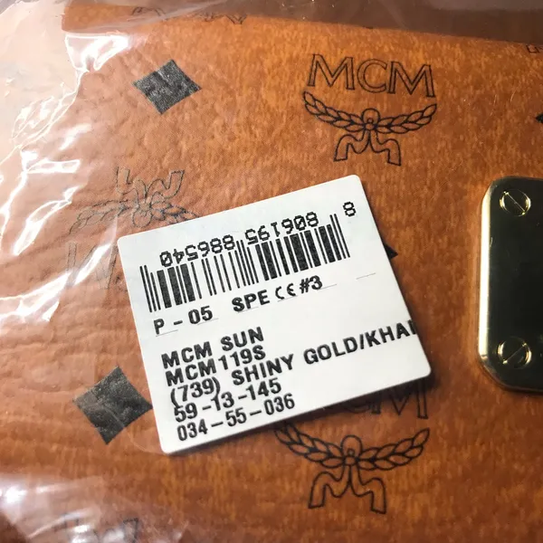 Mcm 119s "Shiny Gold/Khaki 739" Aviator Style Sunglases With Case Nwt - Image 14