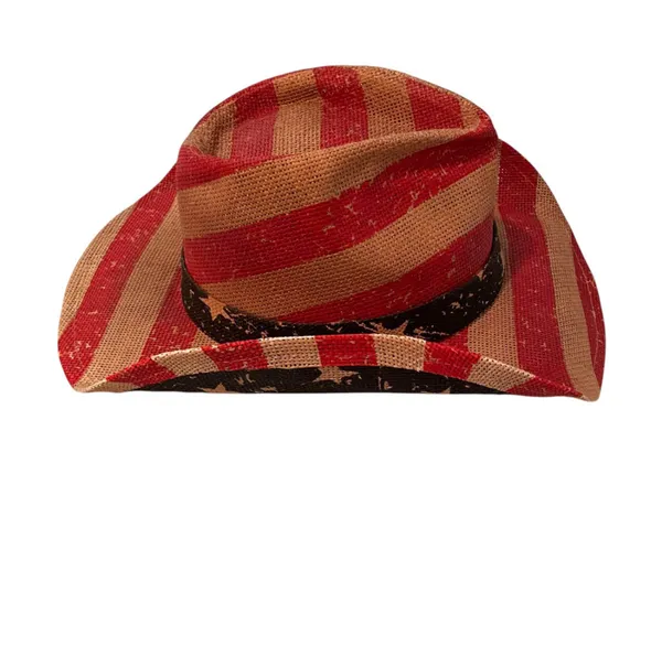 Stars n Stripes Cowboy Hat Red - Image 4