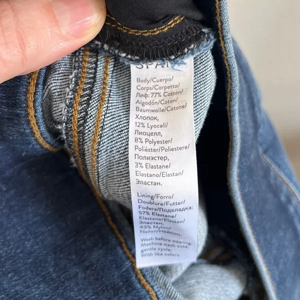 Spanx Womens Distressed Ankle Skinny Denim Pull On Jeans Size Medium - Image 11