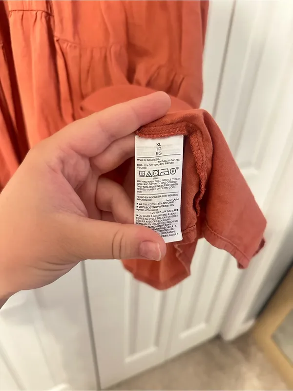 Old Navy Coral Tiered V-Neck Women's Dress, Size XL - Image 4