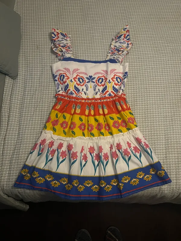 Sugarlips Olympia Floral Ruffle Tiered Mini Dress - Image 3