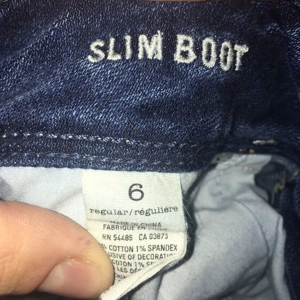 American Eagle kick boot raw hem western size 6 jeans - Image 3