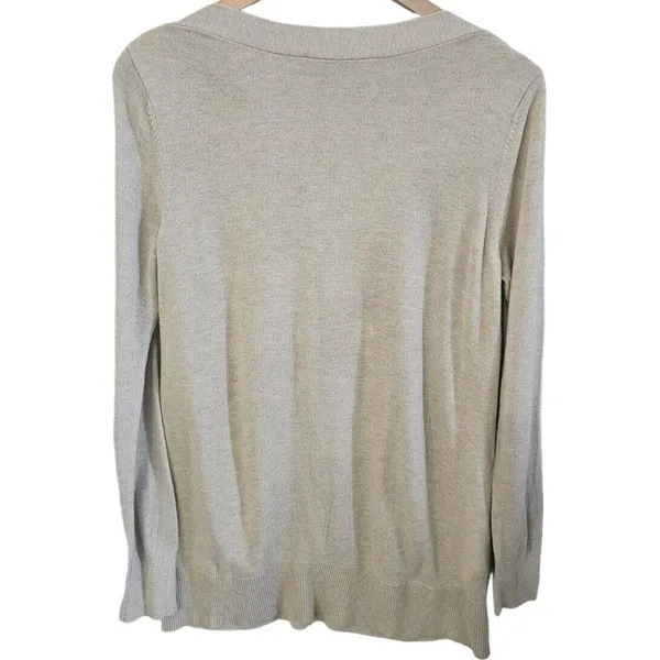LOFT Sweater Womens Sz M Boat Neck‎ Neutral Minimalist Cozy Business Casual Knit - Image 2