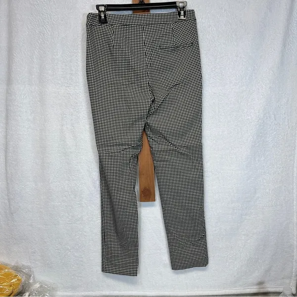 Zara Black & White Gingham‎ Print High Rise Ankle Pants Size S - Image 5