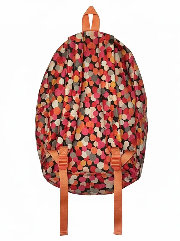 Vera Bradley Pixie Confetti Backpack ReActive Lightweight Pink Orange Double Zip - Image 2