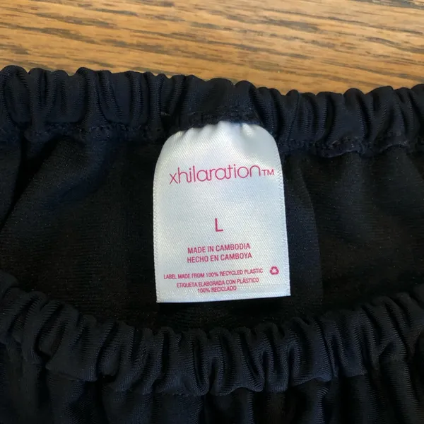 Xhilaration Retro Style Black High Leg Tie Bikini Size L - Image 6