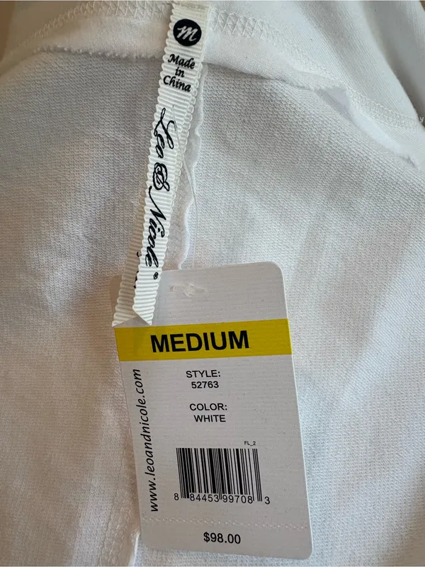 Leo & Nicole White Lightweight Knit Cardigan - Image 3