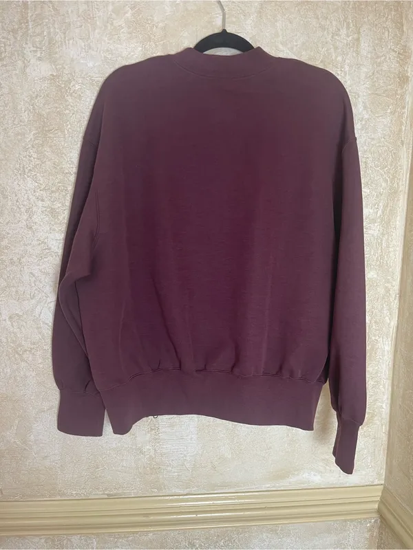 Nike Sportswear Tech Fleece Style Crewneck Sweatshirt Maroon Burgundy Sz S - Image 7