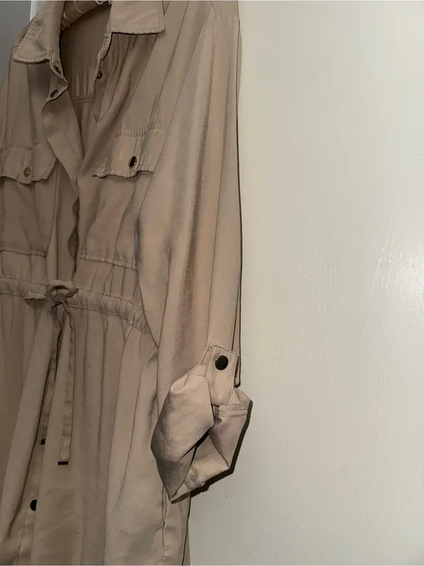 Zara Beige Drawstring Utility Jacket - Image 5