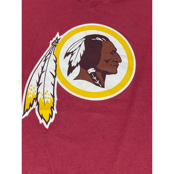 Fanatics Washington Redskins V‑Neck Graphic Tee Maroon Womens Size XXL Vintage - Image 2