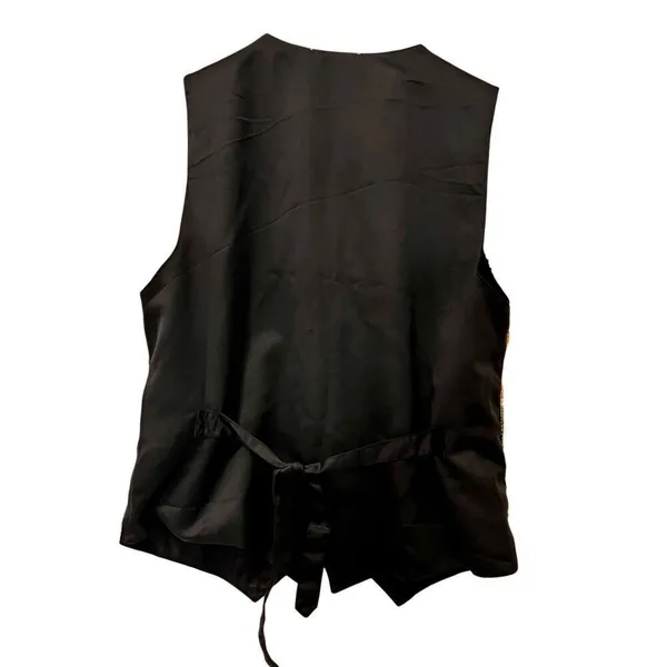 Vintage Rare Fashion Fantasy Sequin Golf Theme Vest Waistcoat Size Medium EC - Image 2