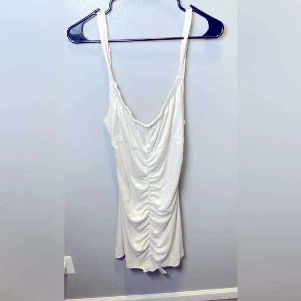 Free People Women's‎ Sedona Mini Dress Ivory Open Back Size XL - Image 3