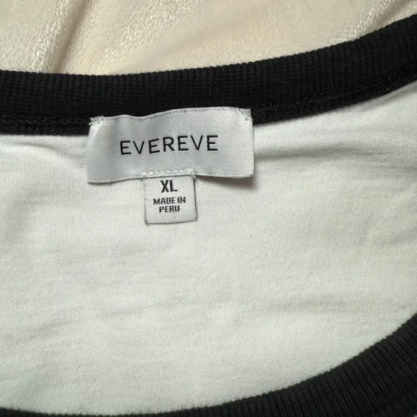 Evereve Colorblock Tank Top White Tan Black Sleeveless Women's XL - Image 6