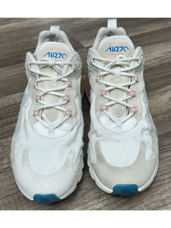 Nike Air Max 270 React Shoes Womens 9.5 American Modern White Pink AT6174-100 - Image 4