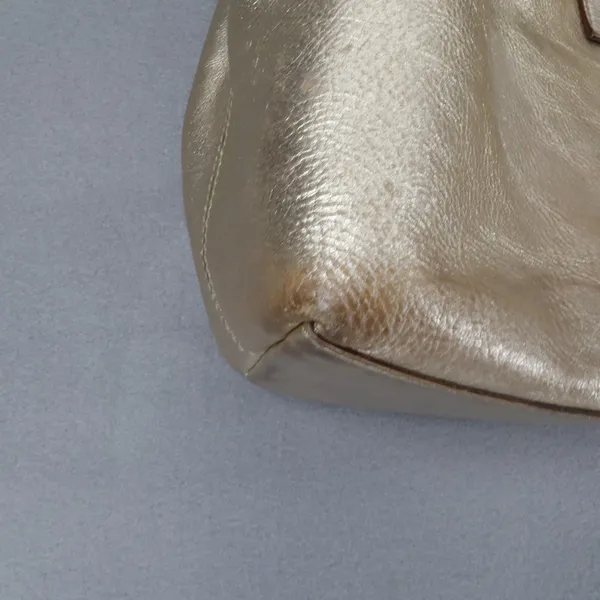 KATE SPADE‎ Gold Pebbled Leather Bexley Stevie Satchel Shoulder Bag Turn Lock - Image 2