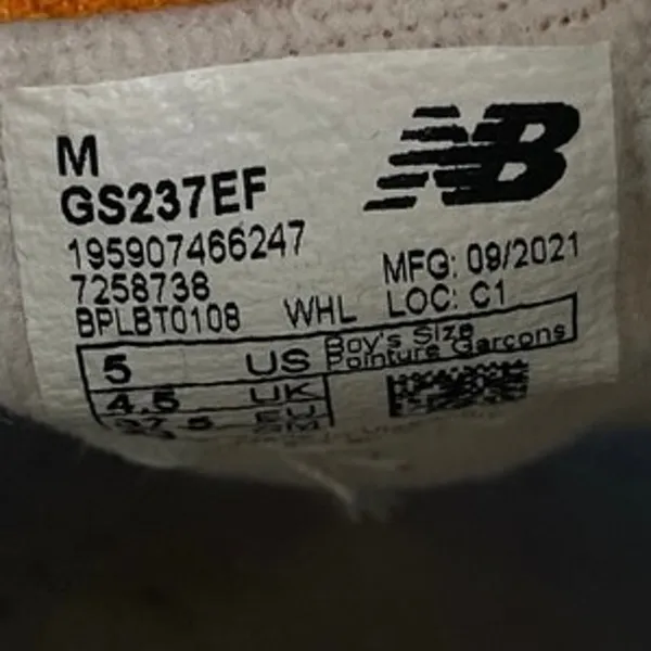 New Balance 237 Bungee Kids Multicolor Lace Up Low Top Athletic Sneakers Shoes 5 - Image 5