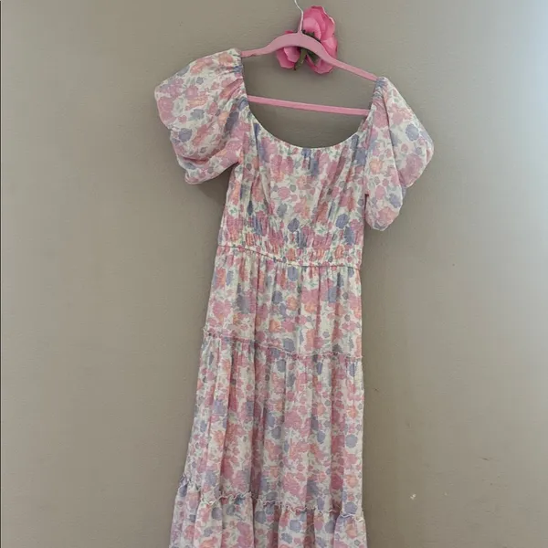 Trixxi Floral Pink and Purple Dress - Image 7